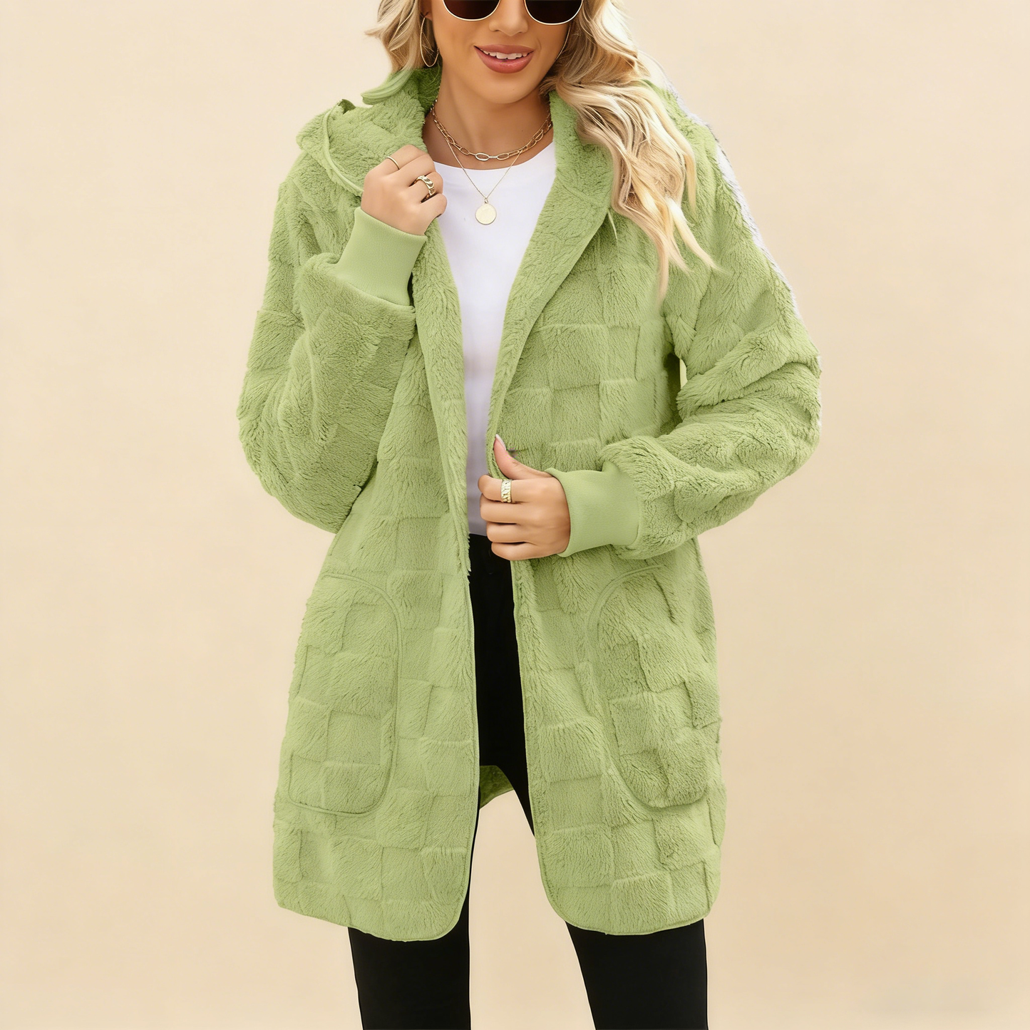 Γυναικείο καρό φλις μπουφάν αναψυχής