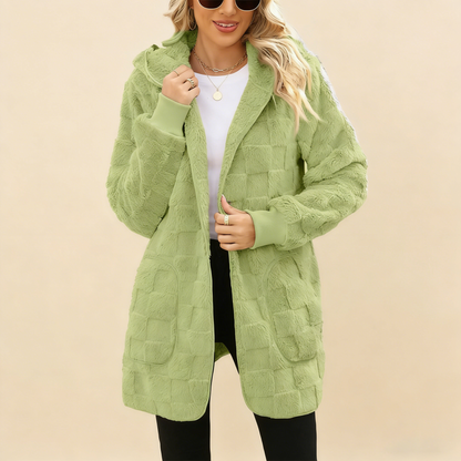 Γυναικείο καρό φλις μπουφάν αναψυχής