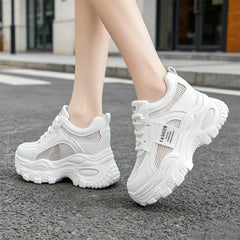 👟[+8 cm înălțare] Pantofi sport casual din plasă respirabilă