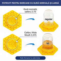 【4 buc】Adăpătoare pentru Albine cu Design Fagure și Țăruș – Dispenser Automat de Apă Anti-Înec pentru Grădină