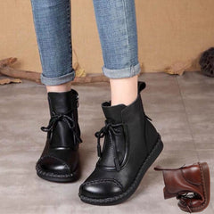 🔥【35-40】2025 Noua piele moale plus cizme calde din catifea