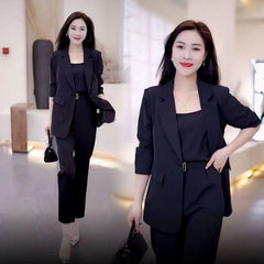 🏆【Jachetă + Vestă + Pantaloni】Costum casual modern nou, din trei piese