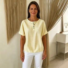 👕☀️Tricou de vară la modă cu imprimeu în dungi