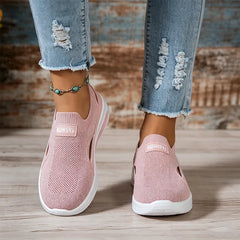 Sandale Sport din Mesh pentru Femei, Adidași de Vară Ușori cu Decupaje Laterale, Pantofi Casual Fără Șireturi cu Talpă Moale