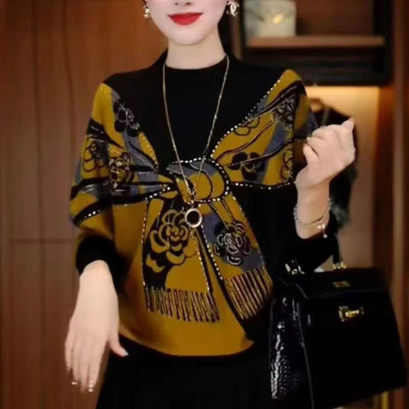 [Reducere Produs Nou – Revine Curând la Prețul Inițial]✨Tricot Modern cu Imprimeu, Lână Germană Dublu-Fațetată