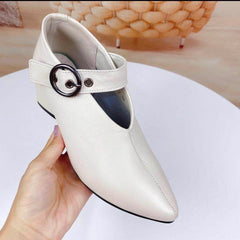 🎉【Reducere mare】Pantofi stiletto moderni cu vârf ascuțit și toc gros