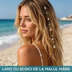 🎁Cumpără 1 Primești 1 Gratuit🐚Agrafă de Păr cu Lanț și Scoici în Stil Marin