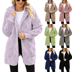 ☃️Reducere limitată de 39%❄️[S-5XL]🌸Noutate pentru sezonul de iarnă: jachetă casual din fleece în carouri pentru femei