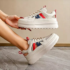 【Înălțare cu 5 cm】pantofi casual cu talpă groasă și plasă perforată respirabilă