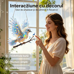 💎🐦Adu reflexiile magice ale naturii în casa ta! Descoperă decorațiunea Crystal Bird