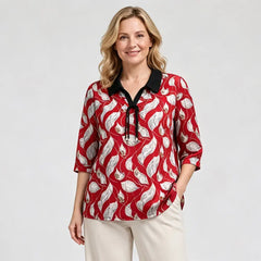 Tricou Elegant în Stil Francez din Material Ice Silk Elastic