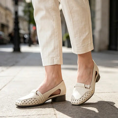 👡Pantofi eleganți în stil franțuzesc, cu design împletit, decupaje și talpă moale