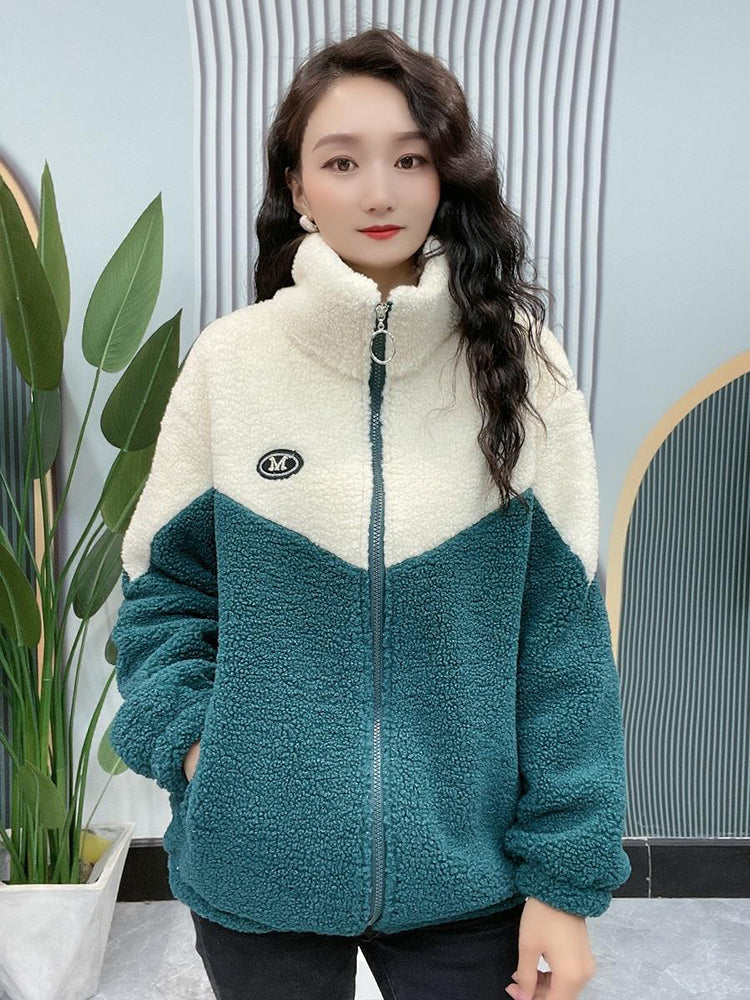 🔥🐏【M-4XL】Jachetă de iarnă fleece, jachetă de bumbac, jachetă groasă de bumbac din lână de miel, jachetă călduroasă