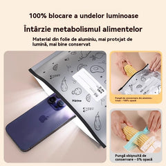🥩【60 bucăți】Pungă sigilată din folie de aluminiu cu fermoar, pentru păstrarea prospețimii, pentru uz casnic la frigider de calitate alimentară