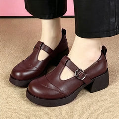 👞 Pantofi din piele naturală de top (piele bovină)｜stil retro modern, cu talpă moale și confortabilă