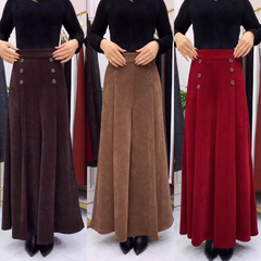 🤩【Țesătură îmbunătățită recent】Pantaloni cu picior larg din lână groasă și călduroasă 😚Croială lejeră și elasticitate ridicată