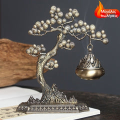 🌲💰【Primire de oaspeți și prosperitate】Arzător de tămâie decorativ cu design de pin de bun venit