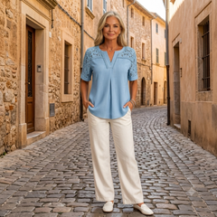 ✨【S-6XL】🎉 Tricou damă din dantelă, mânecă scurtă, model nou 2026