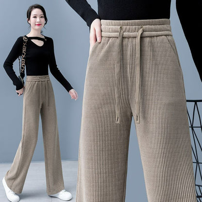 👖【40-110 KG】Νέα γυναικεία ελαστικά παντελόνια με φαρδιά μπατζάκια