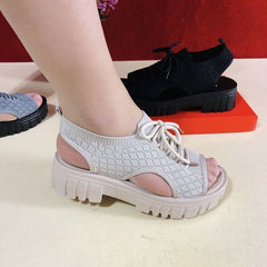 👟【35-40】Sandale sport din țesătură cu muscă cu platformă în stil nou pentru femei