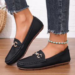 👞【piele naturală de top îmbunătățită】pantofi casual plați cu talpă moale și design la modă
