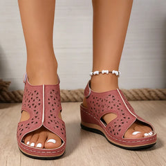 👡 Sandale Ortopedice din Piele cu Suport pentru Bolta Plantară – Decupaje Laser, Prindere cu Arici și Confort Plus Size! ☀️✨