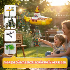 ✈️ Morișcă de Vânt Premium pentru Grădină – Modele Retro Avioane și Motociclete, Rezistente la Intemperii! 🌀🏡