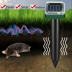 🔊【Cumpără 1 Primești 1 Gratuit】Aparat solar ultrasonic pentru alungarea cârtițelor, șerpilor și păsărilor