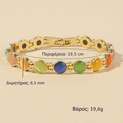 🌈Αγοράστε 1 Πάρτε 1 Δωρεάν✨Κομψό βραχιόλι με πέτρα cat’s eye σε χρυσό τόνο 18K
