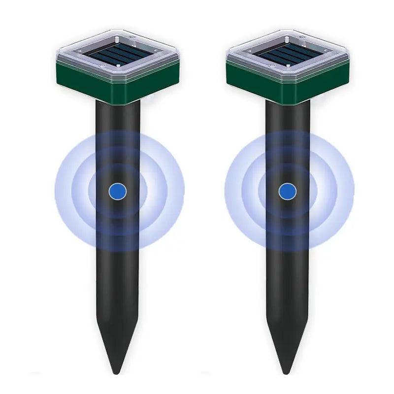 🔊【Cumpără 1 Primești 1 Gratuit】Aparat solar ultrasonic pentru alungarea cârtițelor, șerpilor și păsărilor