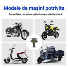 Upgrade Moto 2026 ✨ Proiectoare LED Ultra-Puternice Model Cobra 🏍️ 3 Culori + Stroboscop pentru Siguranță Maximă!
