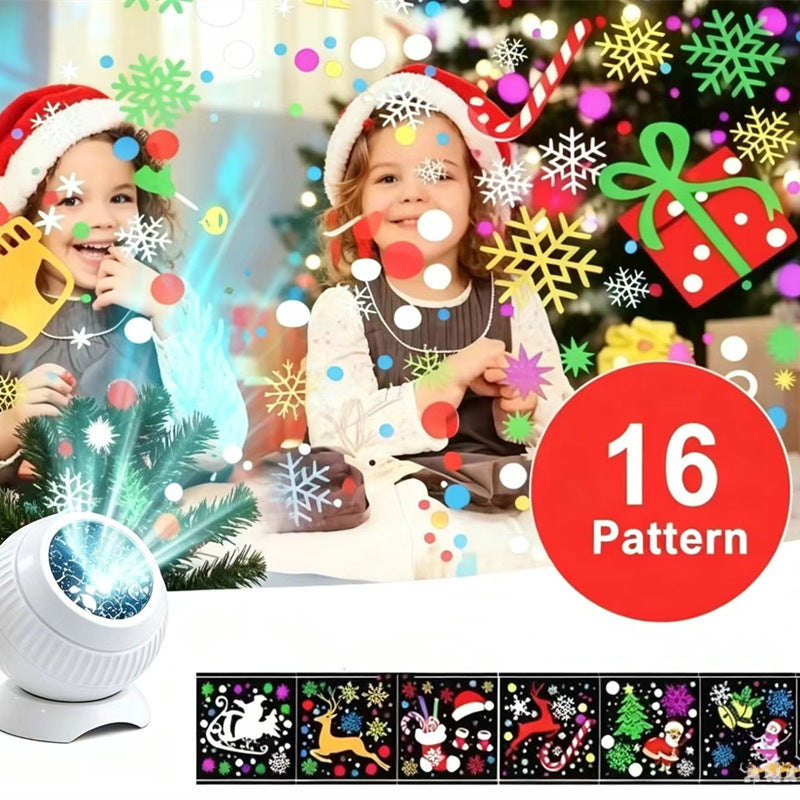 🌌 Proiector LED Atmosferă 4-în-1 – Crăciun, Halloween, Cupa Mondială și Lumea Oceanului, Rotire 360° prin USB! 🎄⚽
