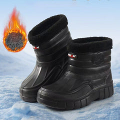 [50% Reducere] Pantofi bărbătești călduroși și impermeabili, căptușiți cu fleece, rezistenți și potriviți pentru ploaie și zăpadă