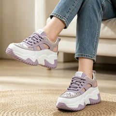 💎👟Pantofi casual moderni cu strasuri și design perforat – efect de înălțare discretă, eleganți și respirabili