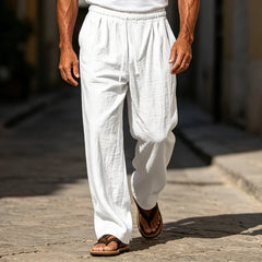🌊✨ Pantaloni casual bărbătești confortabili din in｜Respirabili, anti-șifonare + elasticitate superioară ✨