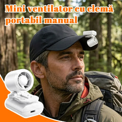 🌀 Mini Ventilator Portabil cu Clemă 3-în-1 – Atașabil la Șapcă, Centură sau Rucsac, Super Ușor de 50g! 🧢🚀