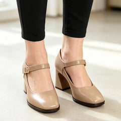 👡 Sandale elegante franțuzești din piele naturală cu toc înalt