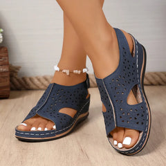 👡 Sandale Ortopedice din Piele cu Suport pentru Bolta Plantară – Decupaje Laser, Prindere cu Arici și Confort Plus Size! ☀️✨