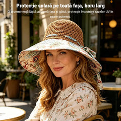👒Pălărie elegantă cu imprimeu, pentru protecție solară ☀️