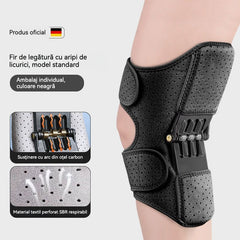 【2 buc】Genunchieră Ortopedică cu Arc pentru Amortizare și Booster de Forță – Suport Menisc, Ideala pentru Mers, Alpinism și Seniori