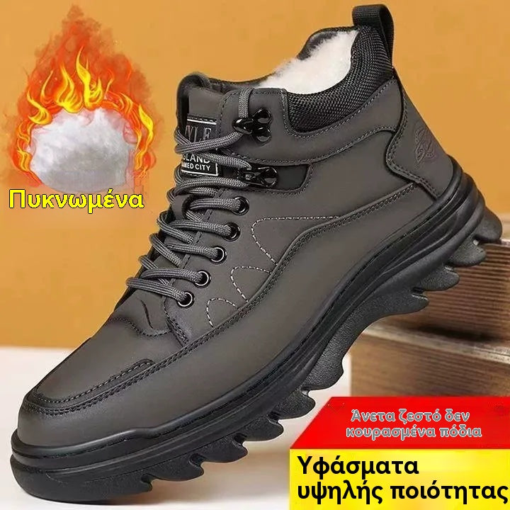 【Nouă sosire】❄️Pantofi casual din bumbac pentru bărbați, confortabili și ușori, cu căptușeală fleece pentru căldură suplimentară