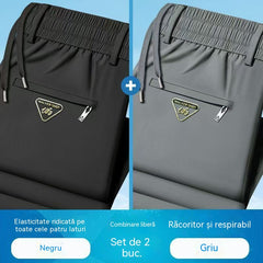 【cumpără 1 și primești 1 gratuit】Pantaloni elastici de vară pentru bărbați, din mătase glacială