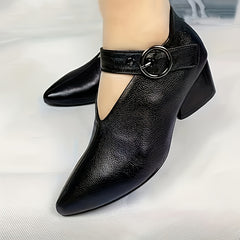 🎉【Reducere mare】Pantofi stiletto moderni cu vârf ascuțit și toc gros