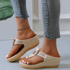 【35-43】Noi papuci la modă cu talpă groasă purtat exterioară