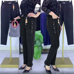💞👖Γυναικεία τζιν υψηλής ελαστικότητας, που συνδυάζουν άνεση και ζεστασιά