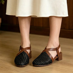 【35-40】Sandale Retro din Piele Moale cu Perforații – Confort la super-lativ, zero presiune și picioare odihnite toată vara!