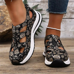 🌸[36-43]sandale casual la modă, cu decupaje și imprimeu stilat