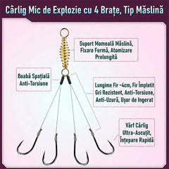 🎣【Cumperi 1, primești 1】Cârlige de pescuit profesionale cu arc, super rezistente — prind pești mari într-o secundă!