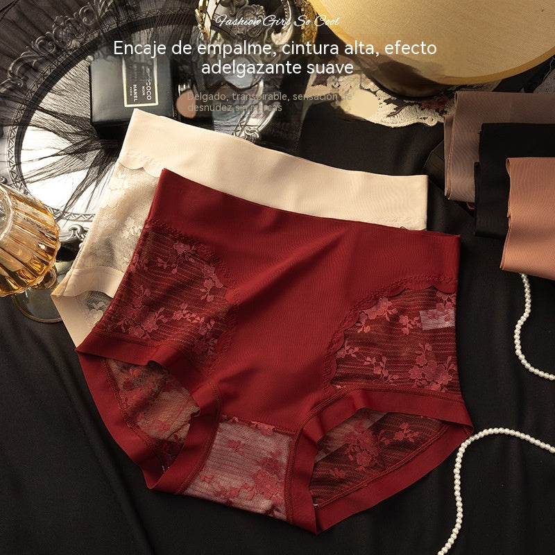 Set de 5 piese: negru + vișiniu + bej + maro + roșu cărămiziu --- Lenjerie intimă din dantelă fără cusături, cu elasticitate ridicată, pentru controlul abdomenului, modelarea feselor și ridicarea chiloților