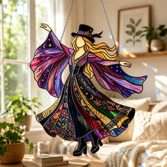 🔮 O piesă de artă spectaculoasă: Vrăjitoarea elegantă care captează razele soarelui și dansează în lumină.